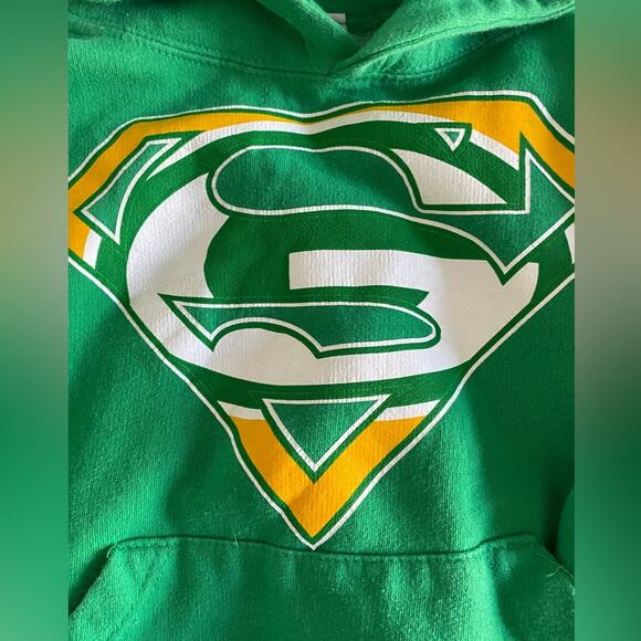 Greenbay Superman Kids Hooded Sweatshirt‎ Sz M (10-12) - Picture 5 of 7